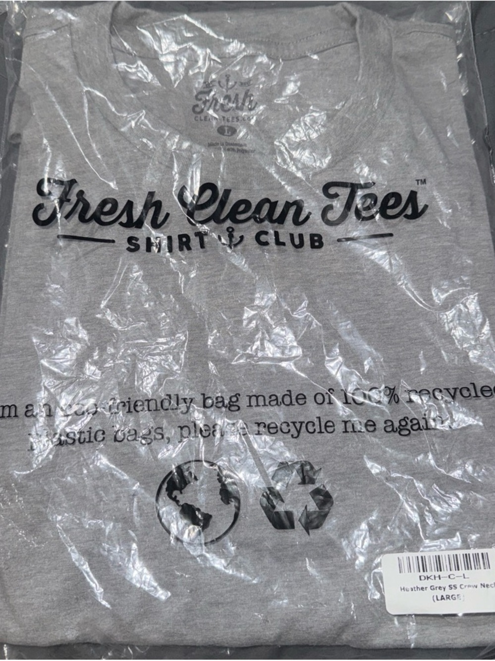 Fresh Clean Tees Heather Grey Short Sleeve Crew Neck Tee